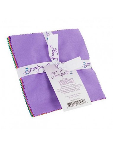 Lot de 20 Charm's (carré de tissu) 100% Coton  - Essentials