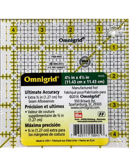 Règle Transparente à Ourlet Quilting 1/4 PRYM - LA COUSERIE CRÉATIVE