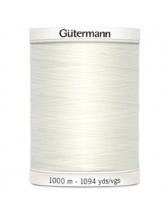 Fil à Coudre 100% polyester 1000m Gütermann - BLANC CASSÉ 111