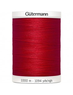 Fil à Coudre 100% polyester 1000m Gütermann - ROUGE 156