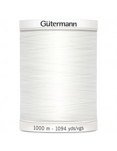 Fil à Coudre 100% polyester 1000m Gütermann - BLANC 800
