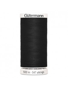 Fil à Coudre 100% polyester 500m Gütermann - NOIR 000