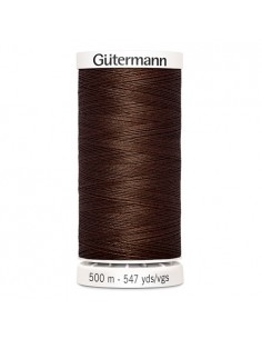 Fil à Coudre 100% polyester 500m Gütermann - MARRON 446