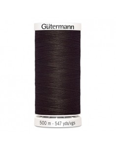Fil à Coudre 100% polyester 500m Gütermann - MARRON FONCÉ 696