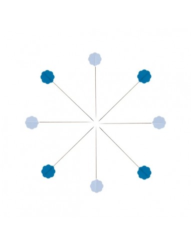 20 Épingles Fines à Tête Fleur - CLOVER