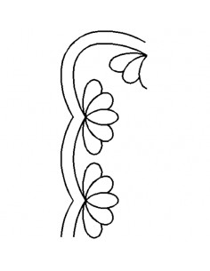 Stencil Bordure "Fleurs...