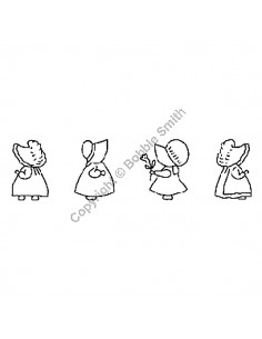 Stencil Motif "Sunbonnet...