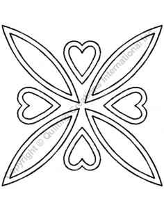 Stencil Motif "Cœurs...