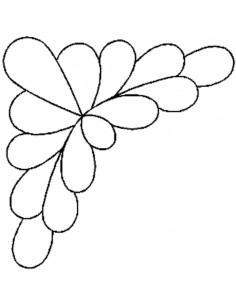 Stencil Angle "Plumes" - 11 cm