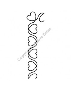 Stencil Bordure "Cœurs" -...
