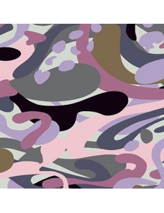 Tissu STOF "Army" - Mauve