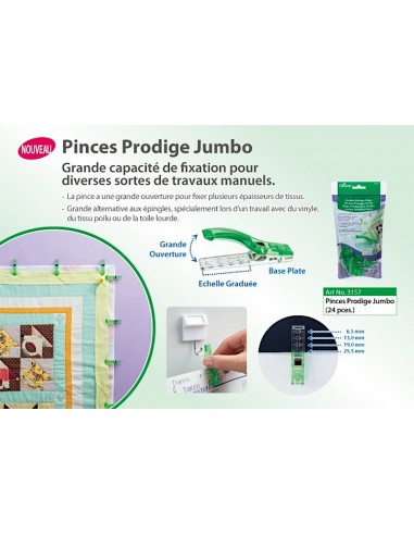 Lot de 24 Pinces Prodige "JUMBO" -...