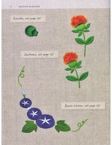 Fleurs de Jardins Brodées Main - YUKI...