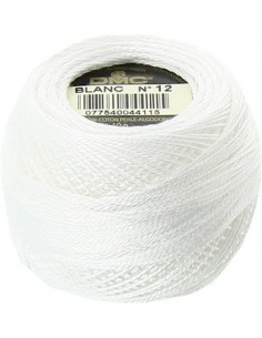 Fil coton pour crochet - cordonnet spécial - blanc n°10 - dmc