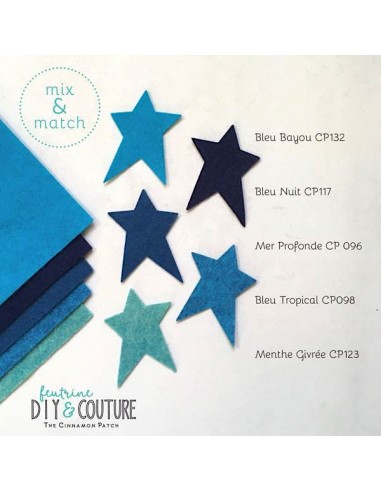 Feutrine "The Cinnamon Patch" - Bleu...