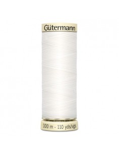 Fil à Coudre 100% polyester 100m Gütermann - BLANC 800