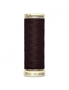 Fil à Coudre 100% polyester 100m Gütermann - MARRON FONCE 696