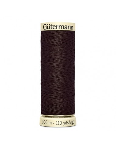 Fil à Coudre 100% polyester 100m Gütermann - MARRON FONCE 696