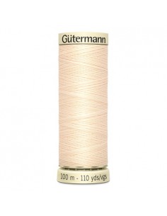 Fil à Coudre 100% polyester 100m Gütermann - CREME 414