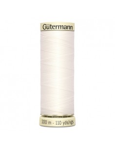 Fil à Coudre 100% polyester 100m Gütermann - BLANC CASSÉ 111