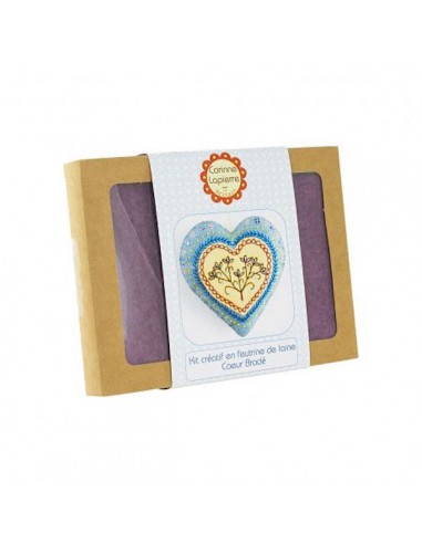 Mini Kit Feutrine "Cœur Brodé" -...