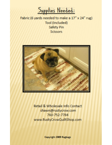 Lirette "Rag Rugs" Outil pour Tissage...