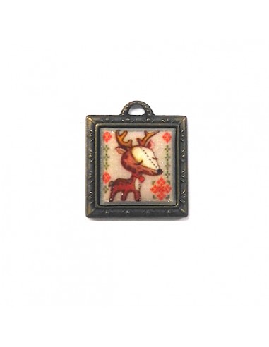 Pendentif Carré ou Rond Bronze - 3...