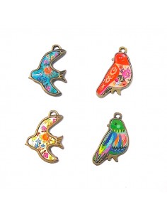 Pendentif "Oiseau" Bronze -...