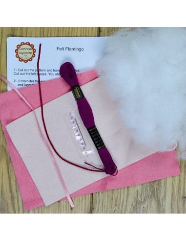 Mini Kit Feutrine "Le Flamant Rose" -...